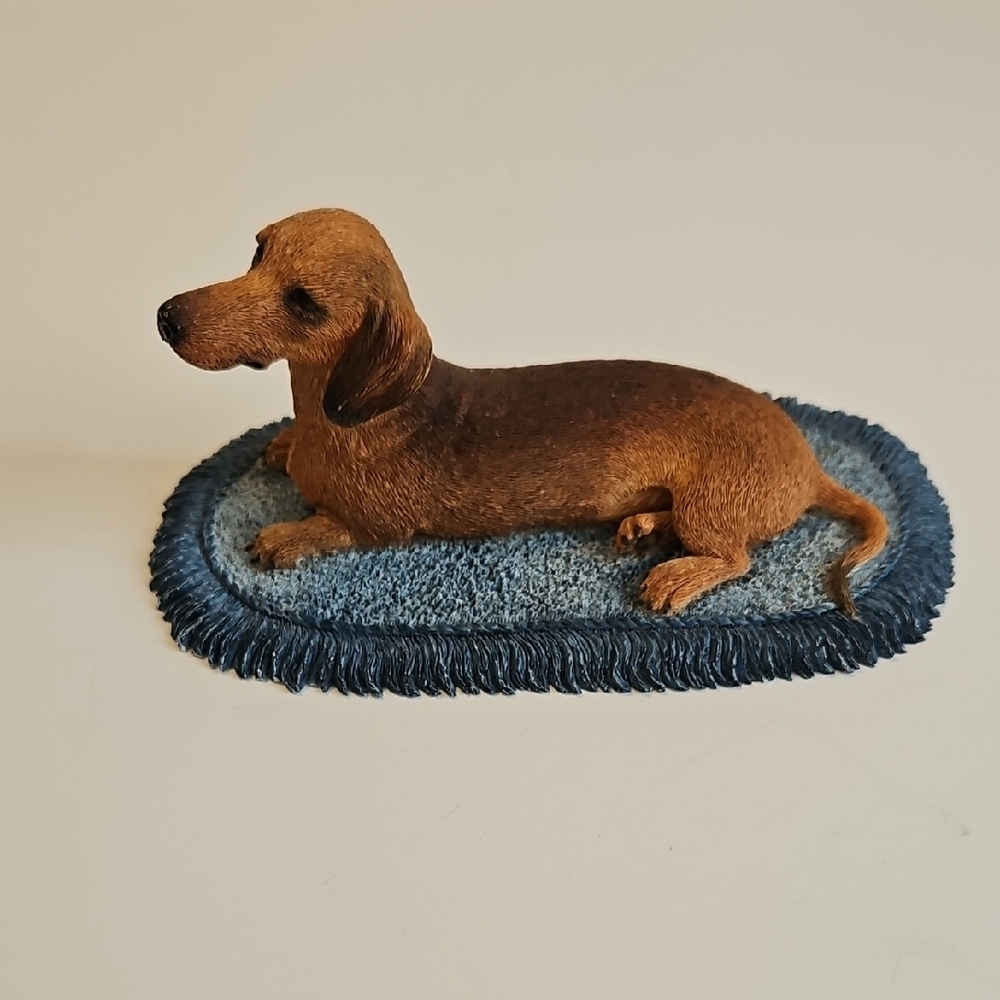 Vintage Sherratt & Simpson Red Dachshund on Rug